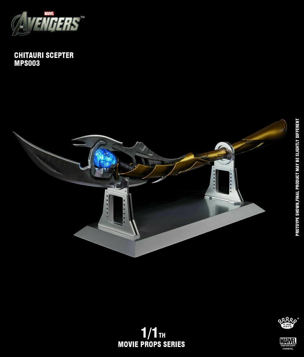 KING ARTS MOVIE PROP SERIES LOKI CHITAURI SCEPTER 1/1 SCALE - MPS003 - Anotoys Collectibles