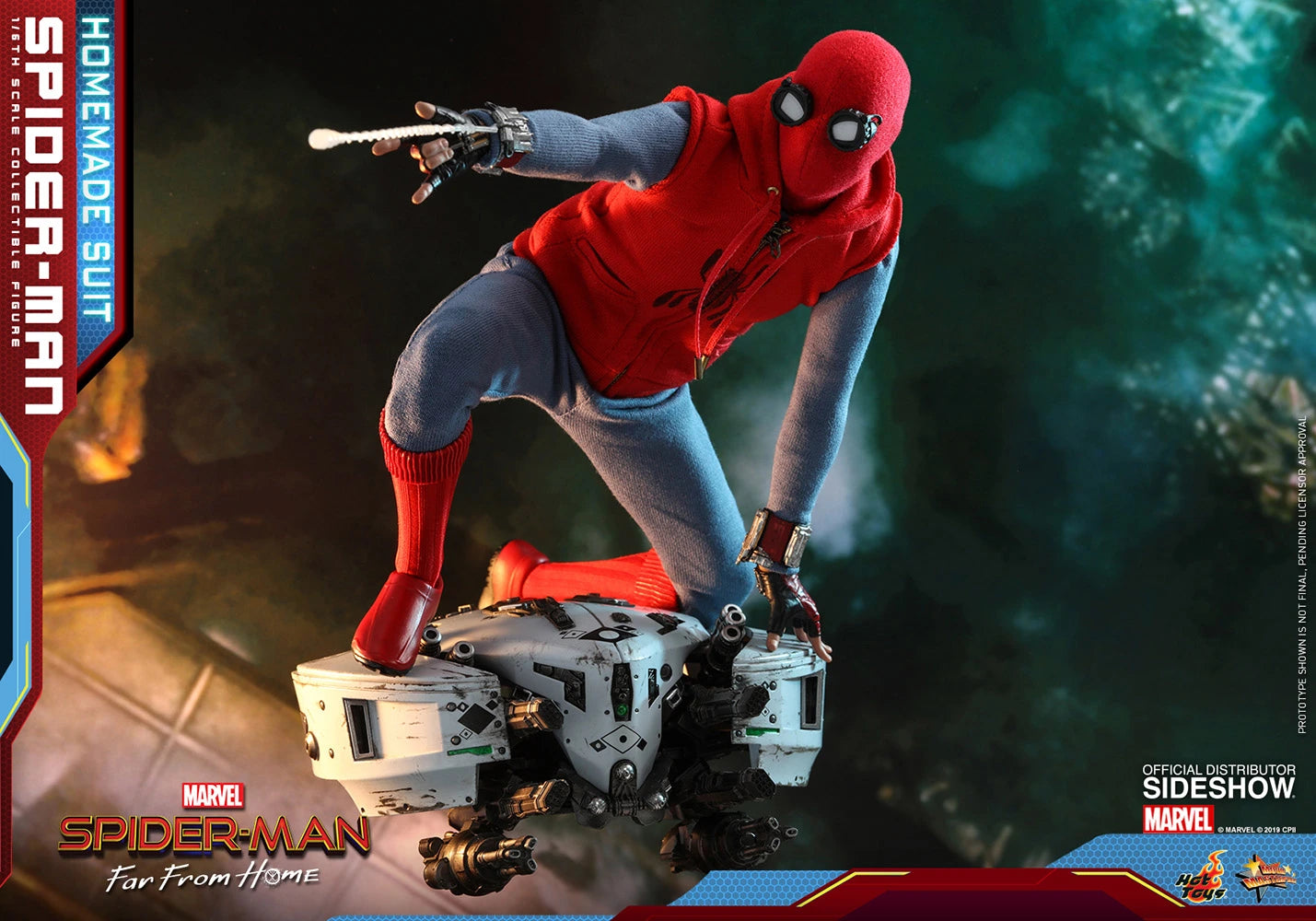 HOT TOYS MARVEL SPIDER-MAN FAR FROM HOME (HOMEMADE SUIT VERSION) COLLECTIBLE FIGURE 1/6TH SCALE - MMS552 - Anotoys Collectibles