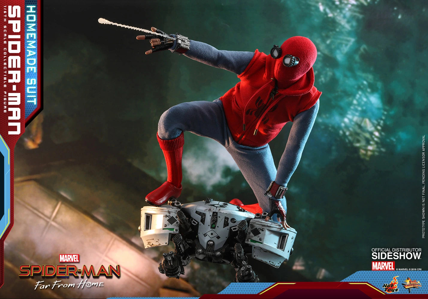 HOT TOYS MARVEL SPIDER-MAN FAR FROM HOME (HOMEMADE SUIT VERSION) COLLECTIBLE FIGURE 1/6TH SCALE - MMS552 - Anotoys Collectibles