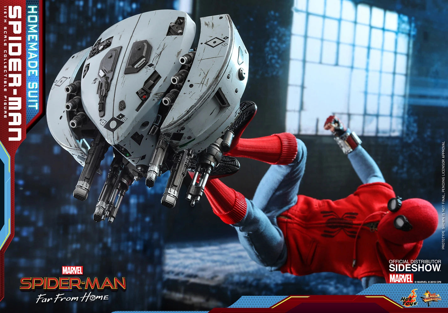 HOT TOYS MARVEL SPIDER-MAN FAR FROM HOME (HOMEMADE SUIT VERSION) COLLECTIBLE FIGURE 1/6TH SCALE - MMS552 - Anotoys Collectibles
