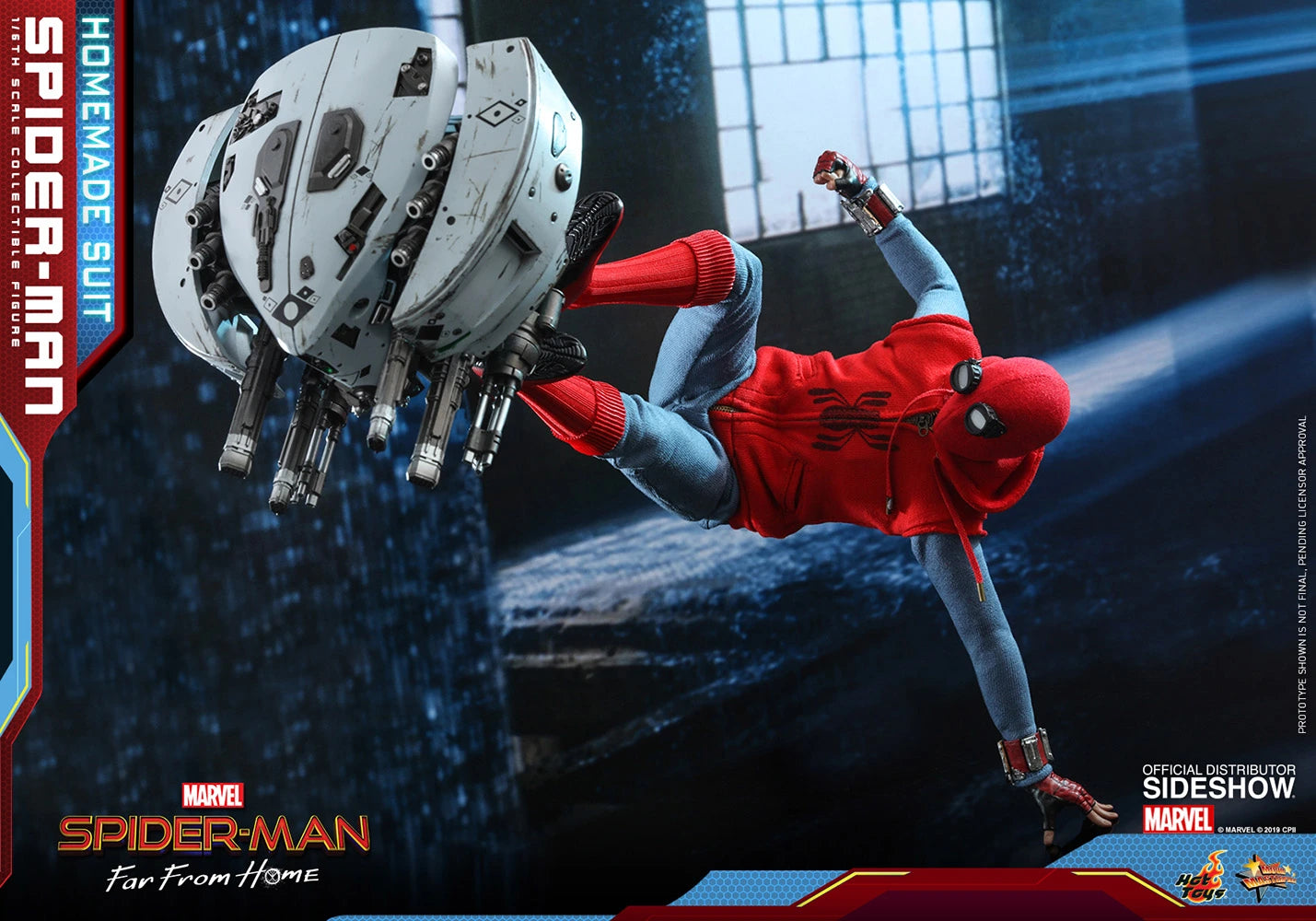 HOT TOYS MARVEL SPIDER-MAN FAR FROM HOME (HOMEMADE SUIT VERSION) COLLECTIBLE FIGURE 1/6TH SCALE - MMS552 - Anotoys Collectibles
