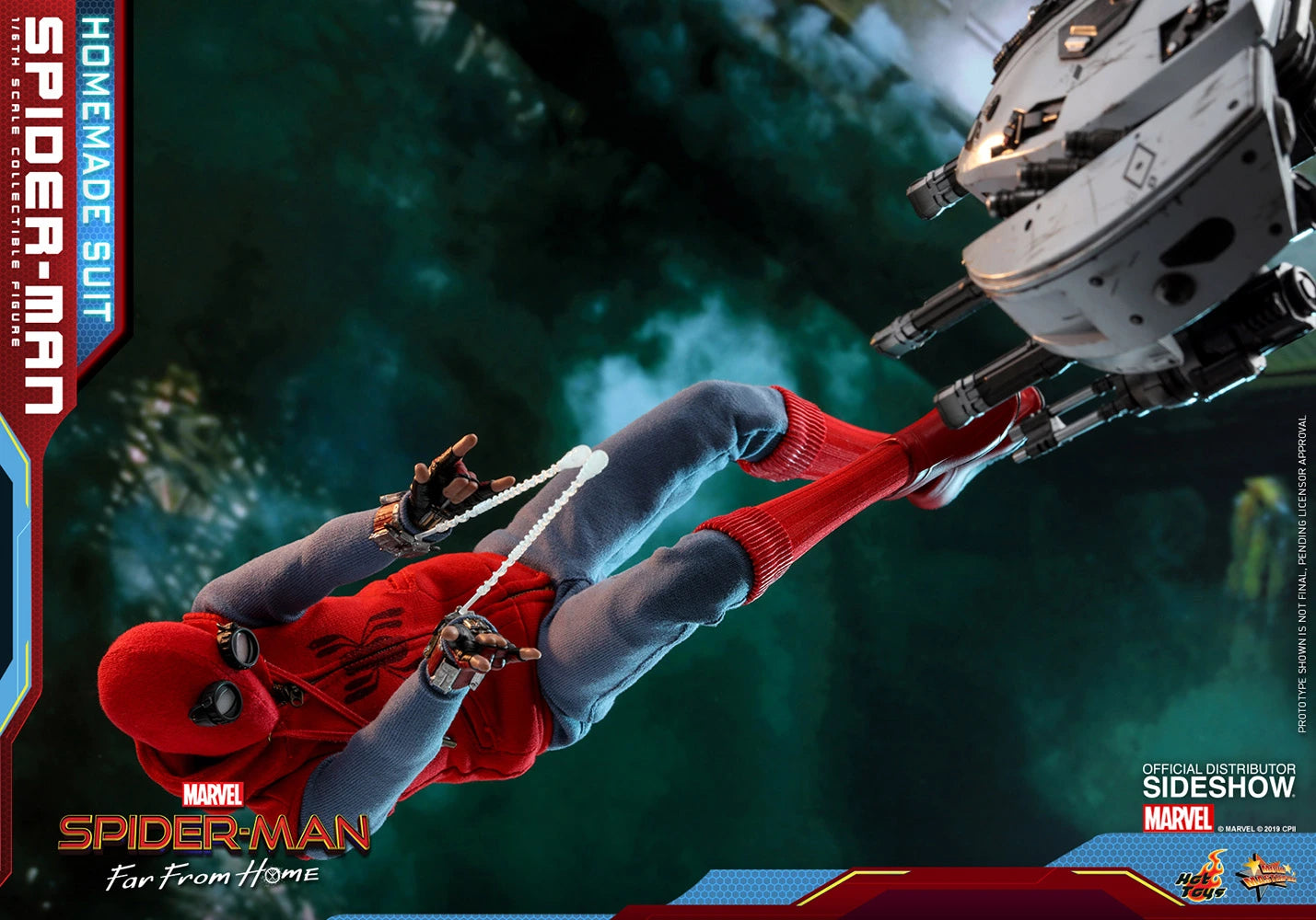 HOT TOYS MARVEL SPIDER-MAN FAR FROM HOME (HOMEMADE SUIT VERSION) COLLECTIBLE FIGURE 1/6TH SCALE - MMS552 - Anotoys Collectibles