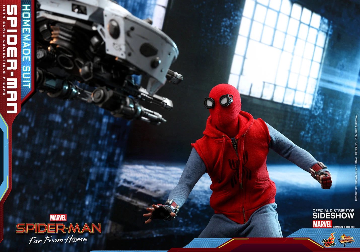 HOT TOYS MARVEL SPIDER-MAN FAR FROM HOME (HOMEMADE SUIT VERSION) COLLECTIBLE FIGURE 1/6TH SCALE - MMS552 - Anotoys Collectibles
