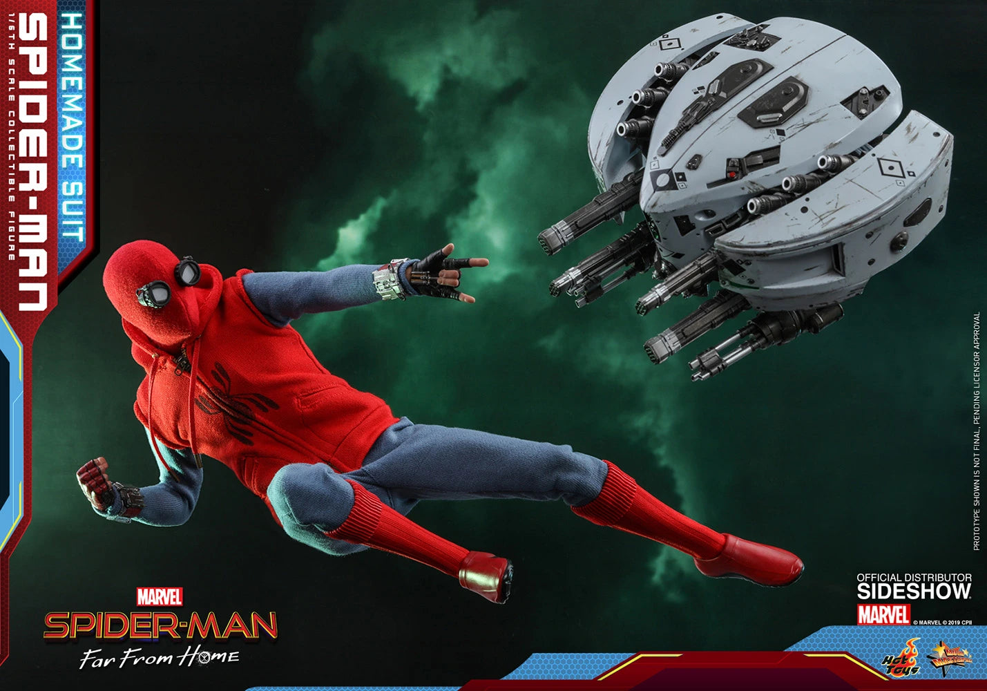 HOT TOYS MARVEL SPIDER-MAN FAR FROM HOME (HOMEMADE SUIT VERSION) COLLECTIBLE FIGURE 1/6TH SCALE - MMS552 - Anotoys Collectibles