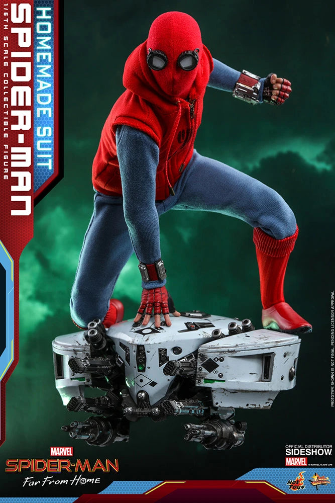 HOT TOYS MARVEL SPIDER-MAN FAR FROM HOME (HOMEMADE SUIT VERSION) COLLECTIBLE FIGURE 1/6TH SCALE - MMS552 - Anotoys Collectibles