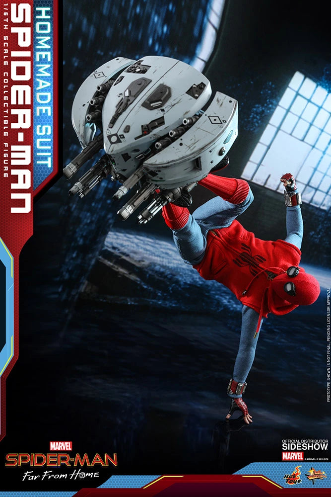 HOT TOYS MARVEL SPIDER-MAN FAR FROM HOME (HOMEMADE SUIT VERSION) COLLECTIBLE FIGURE 1/6TH SCALE - MMS552 - Anotoys Collectibles