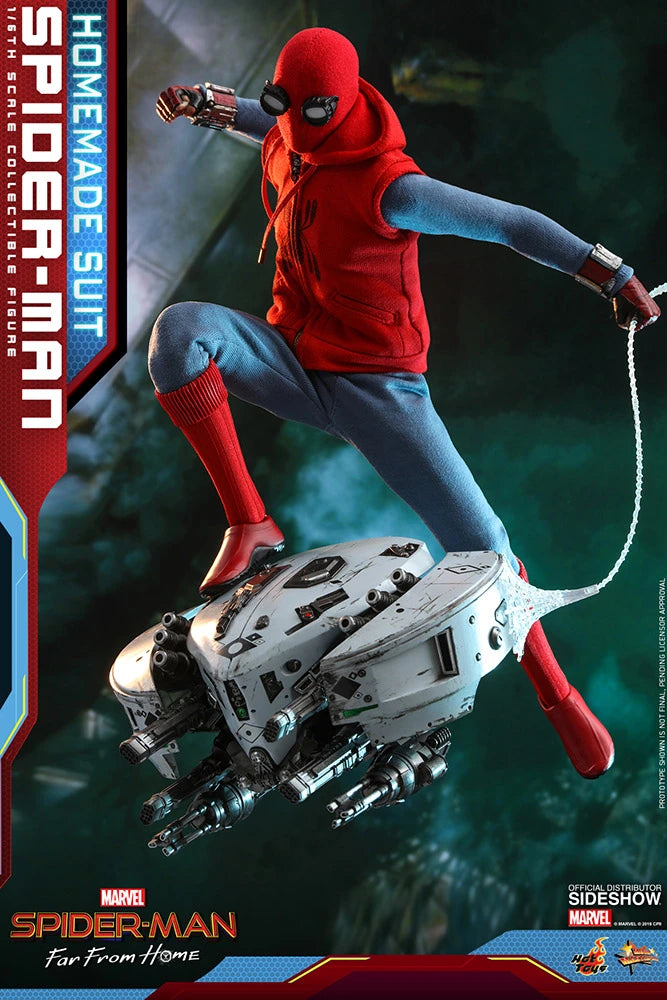 HOT TOYS MARVEL SPIDER-MAN FAR FROM HOME (HOMEMADE SUIT VERSION) COLLECTIBLE FIGURE 1/6TH SCALE - MMS552 - Anotoys Collectibles