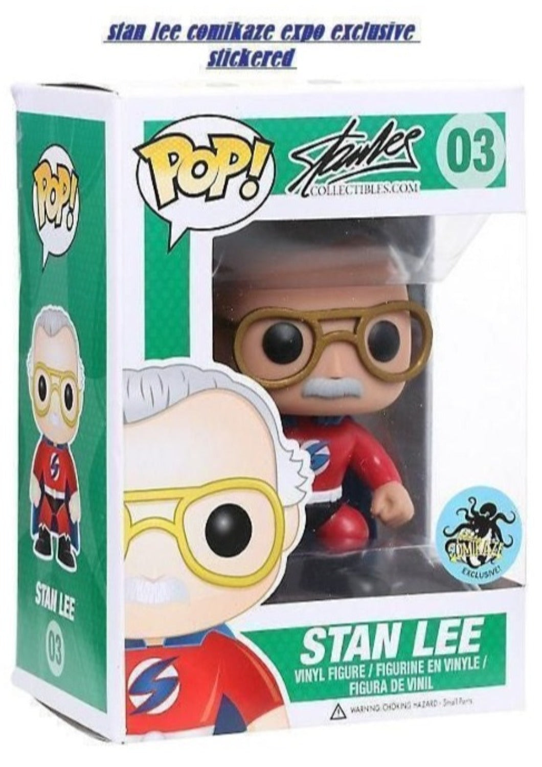 FUNKO POP! STAN LEE #03 COMIKAZE EXCLUSIVE VINYL FIGURE MARVEL - Anotoys Collectibles