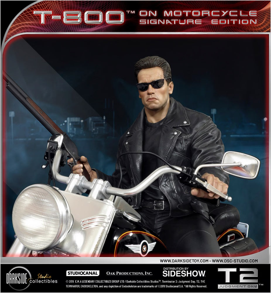 SIDESHOW COLLECTIBLES TERMINATOR 2: JUDGEMENT DAY – T-800 ON MOTORCYCLE STATUE 905456 - Anotoys Collectibles