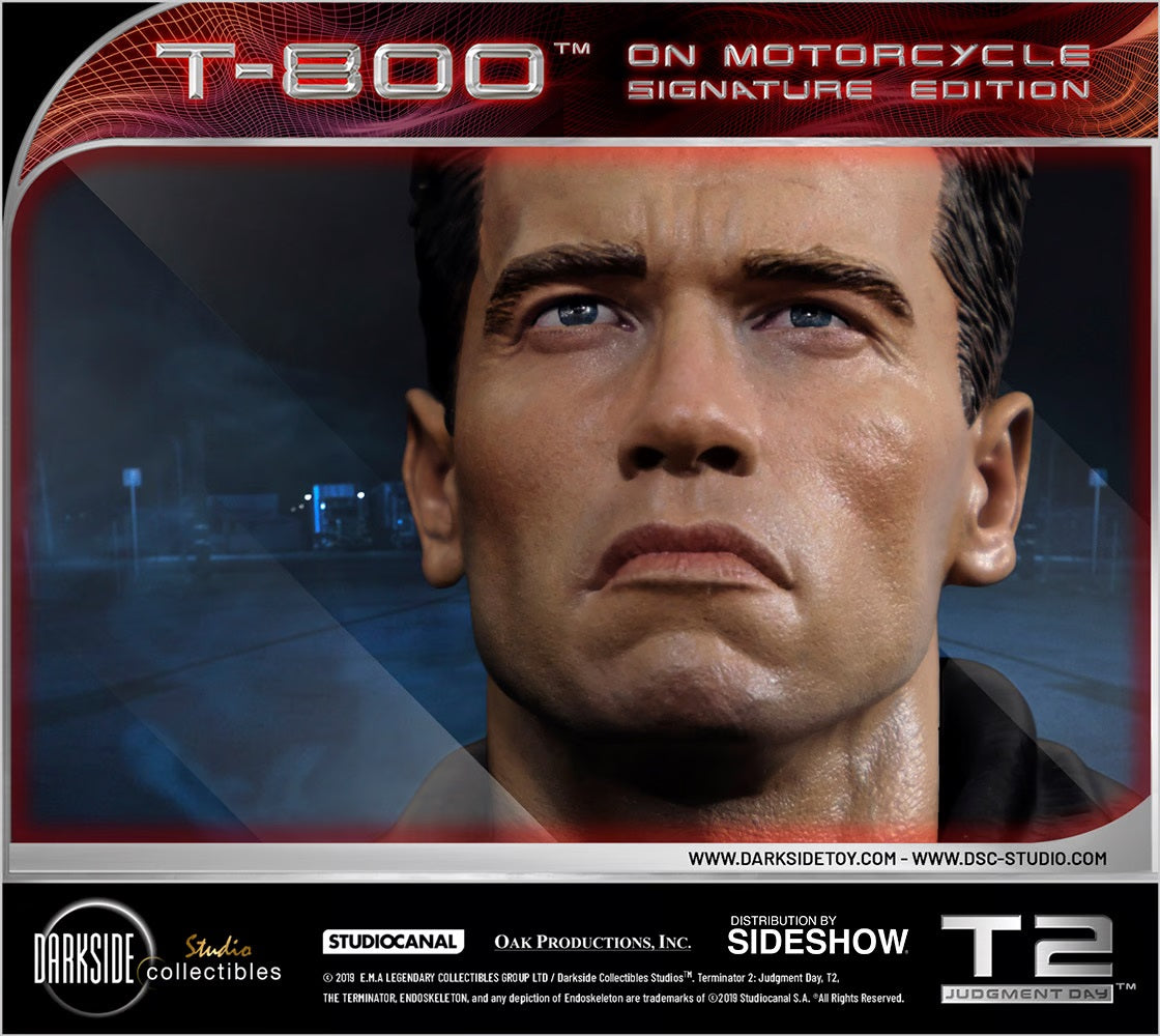 SIDESHOW COLLECTIBLES TERMINATOR 2: JUDGEMENT DAY – T-800 ON MOTORCYCLE STATUE 905456 - Anotoys Collectibles
