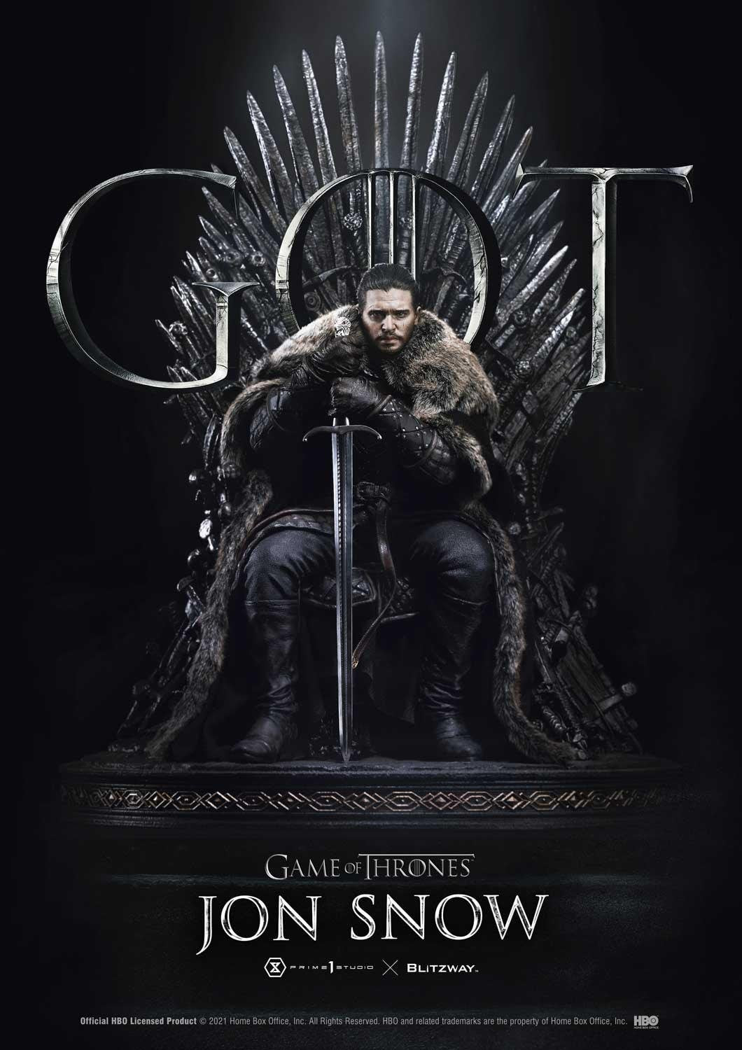 PRIME 1 STUDIO & BLITZWAY - ULTIMATE PREMIUM MASTERLINE GAME OF THRONES JON SNOW - 1/4 SCALE - UPMGOT-03
