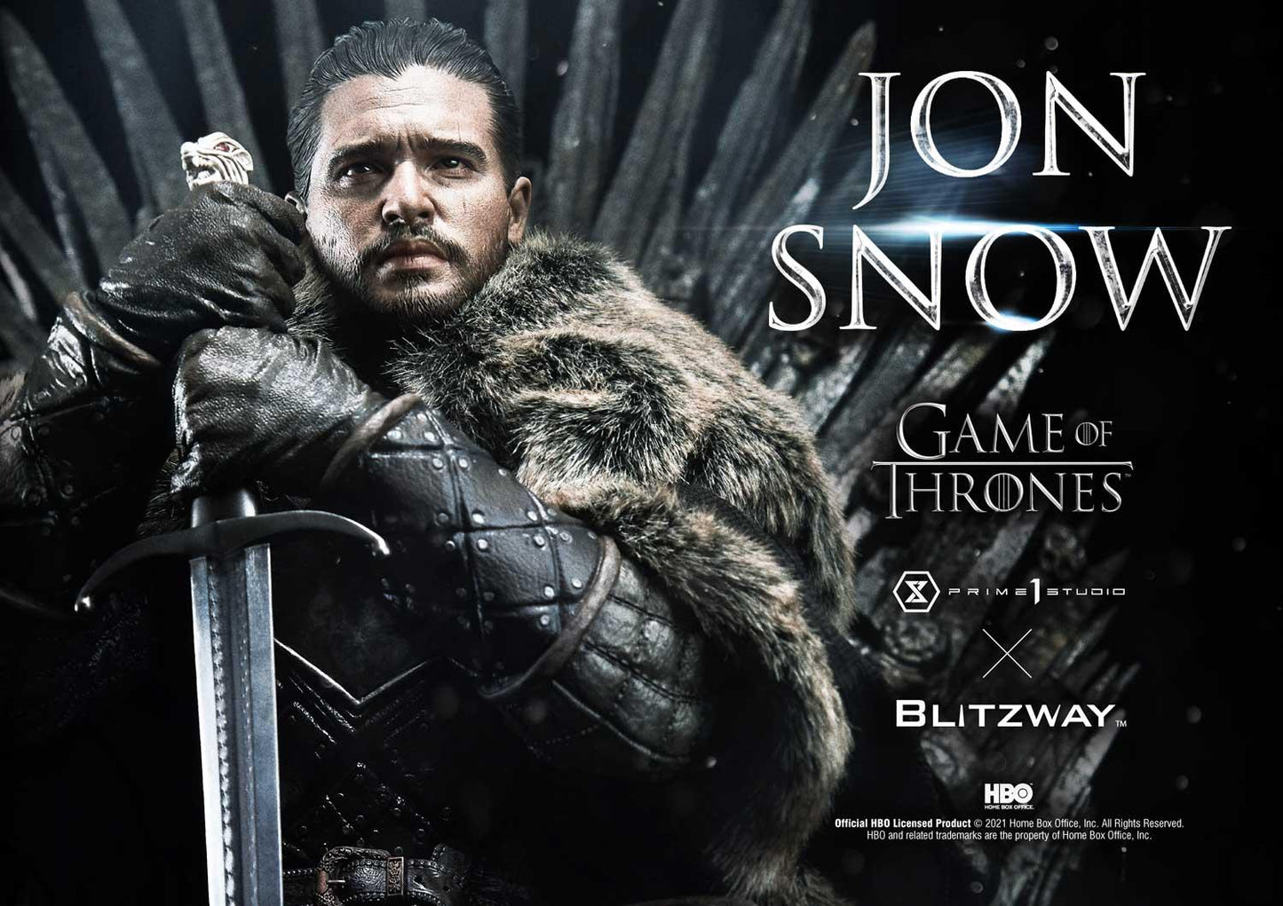PRIME 1 STUDIO & BLITZWAY - ULTIMATE PREMIUM MASTERLINE GAME OF THRONES JON SNOW - 1/4 SCALE - UPMGOT-03