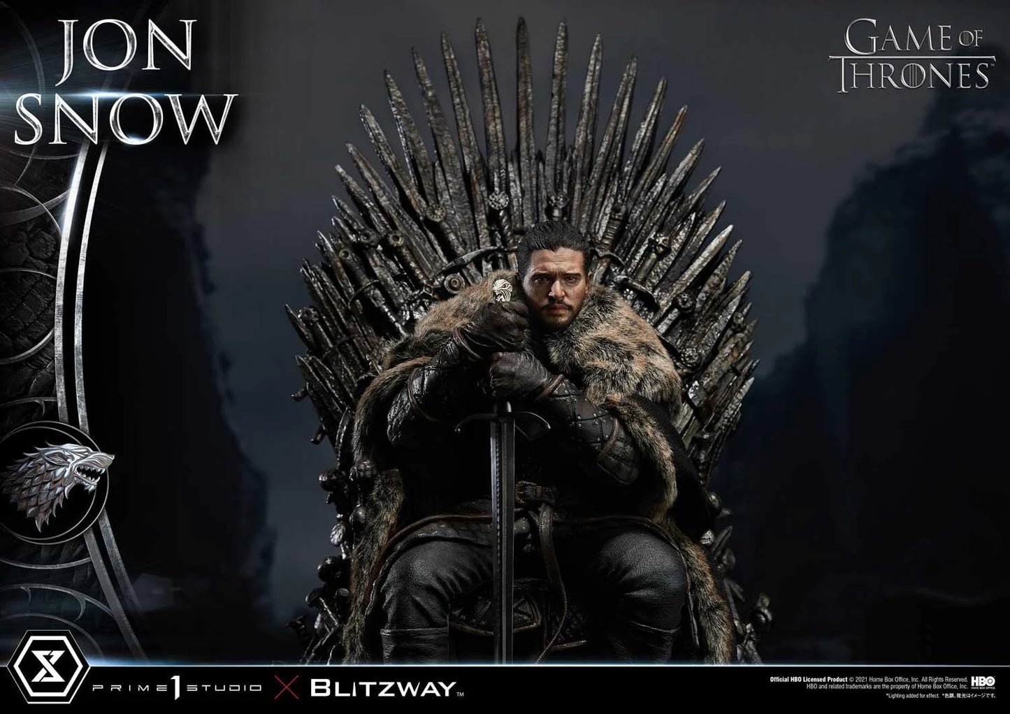 PRIME 1 STUDIO & BLITZWAY - ULTIMATE PREMIUM MASTERLINE GAME OF THRONES JON SNOW - 1/4 SCALE - UPMGOT-03