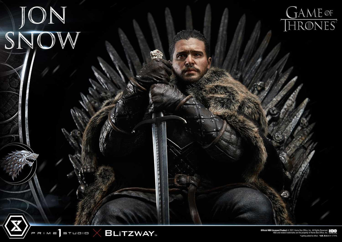 PRIME 1 STUDIO & BLITZWAY - ULTIMATE PREMIUM MASTERLINE GAME OF THRONES JON SNOW - 1/4 SCALE - UPMGOT-03