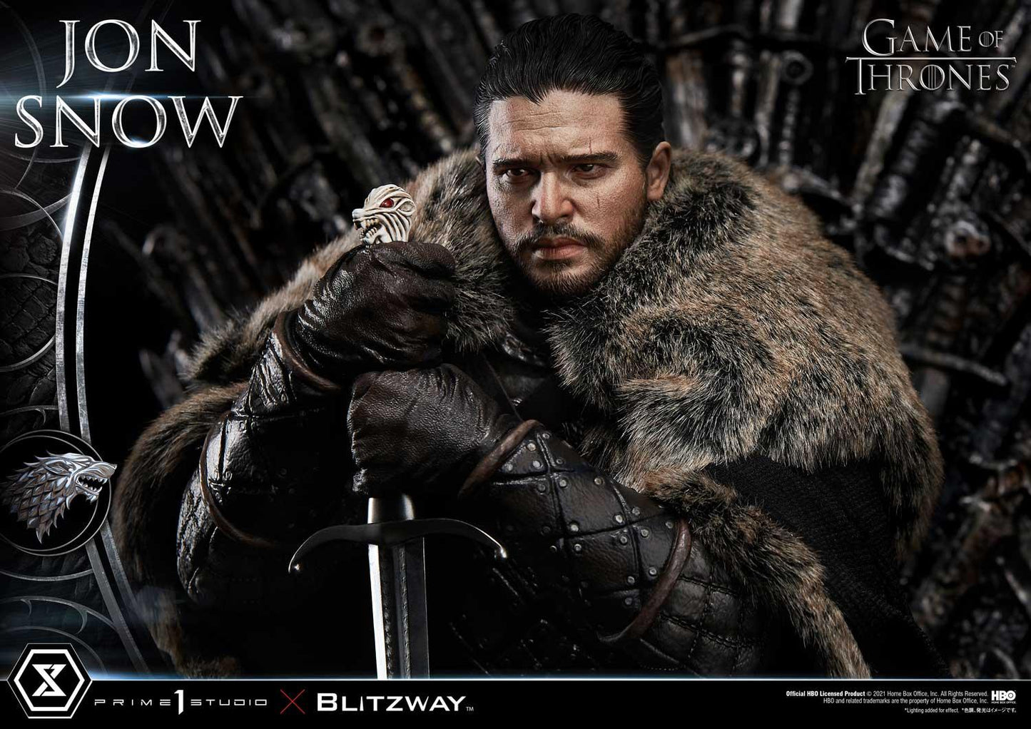 PRIME 1 STUDIO & BLITZWAY - ULTIMATE PREMIUM MASTERLINE GAME OF THRONES JON SNOW - 1/4 SCALE - UPMGOT-03