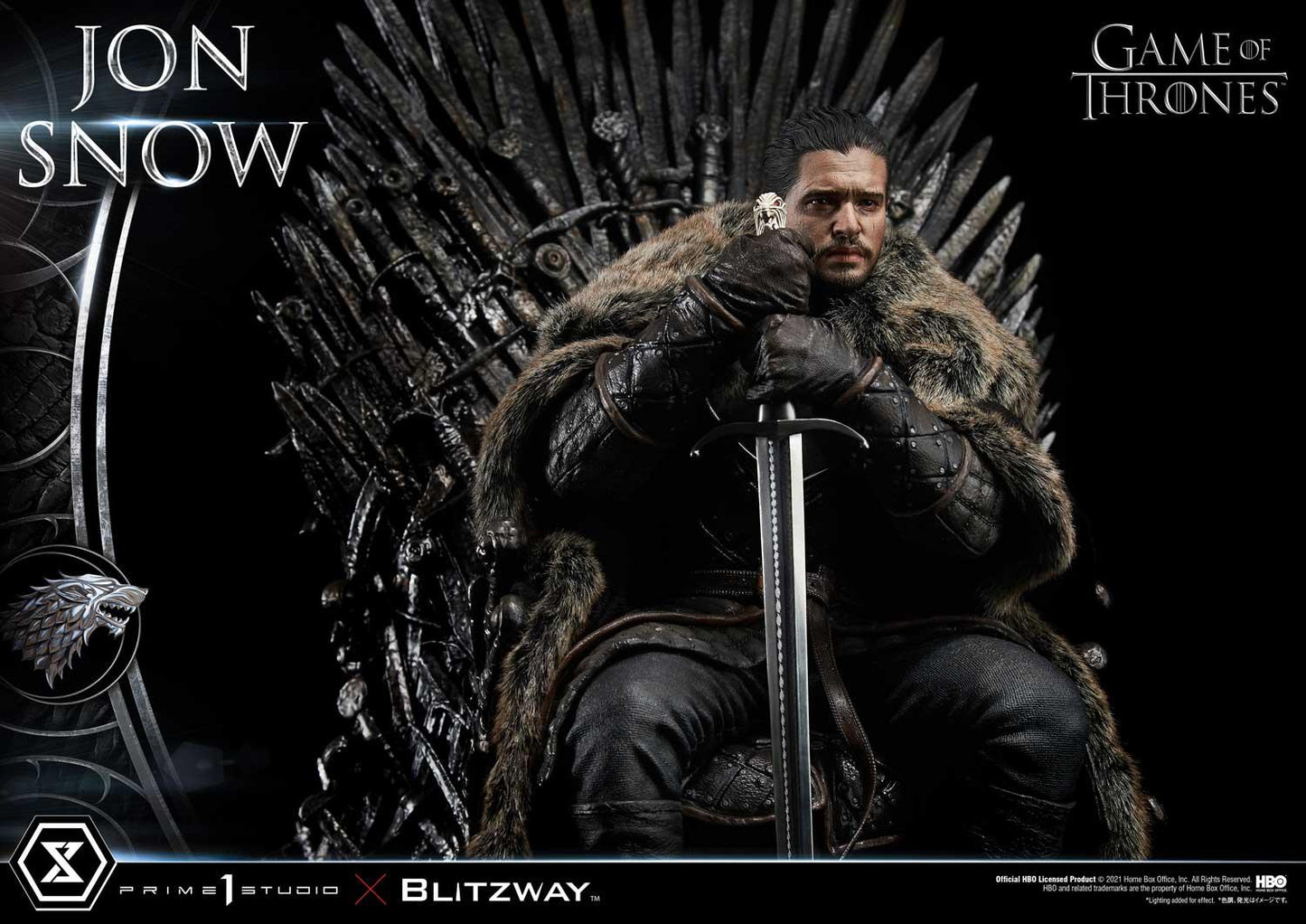 PRIME 1 STUDIO & BLITZWAY - ULTIMATE PREMIUM MASTERLINE GAME OF THRONES JON SNOW - 1/4 SCALE - UPMGOT-03