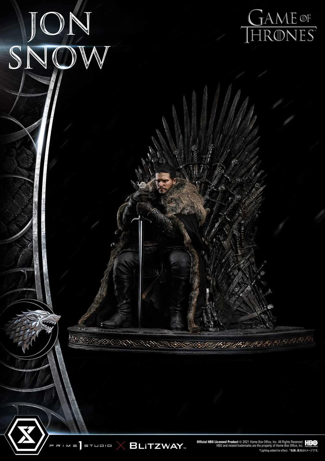 PRIME 1 STUDIO & BLITZWAY - ULTIMATE PREMIUM MASTERLINE GAME OF THRONES JON SNOW - 1/4 SCALE - UPMGOT-03