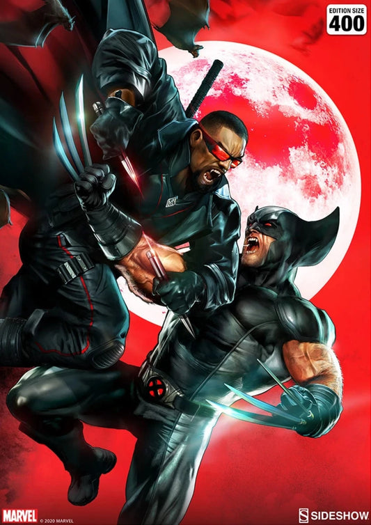 SIDESHOW ART PRINT WOLVERINE VS BLADE 501184U - Anotoys Collectibles