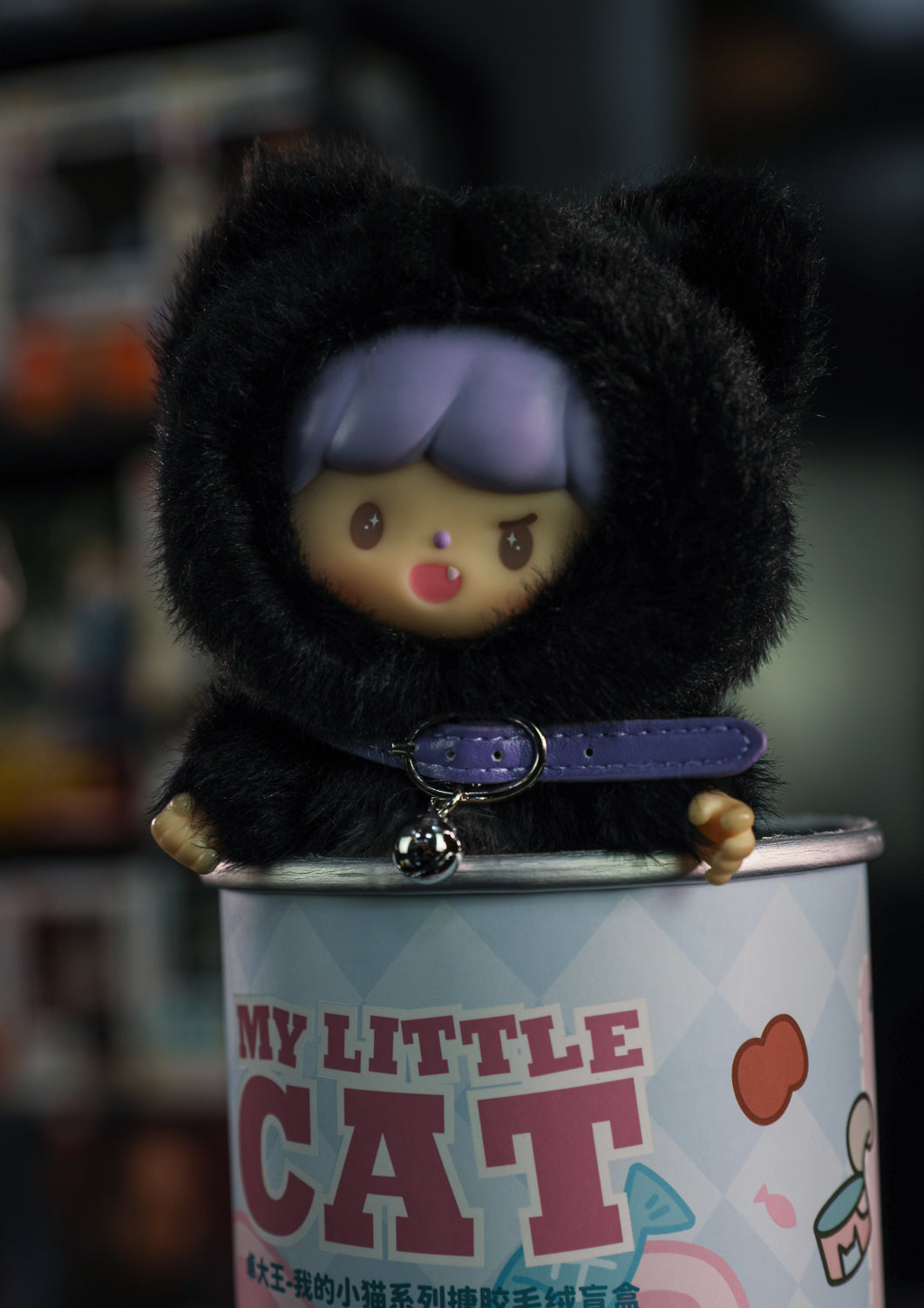 NAUGHTY BLACK - MY LITTLE CAT VINYL PLUSH DOLL(BAG CHARM) - Anotoys Collectibles