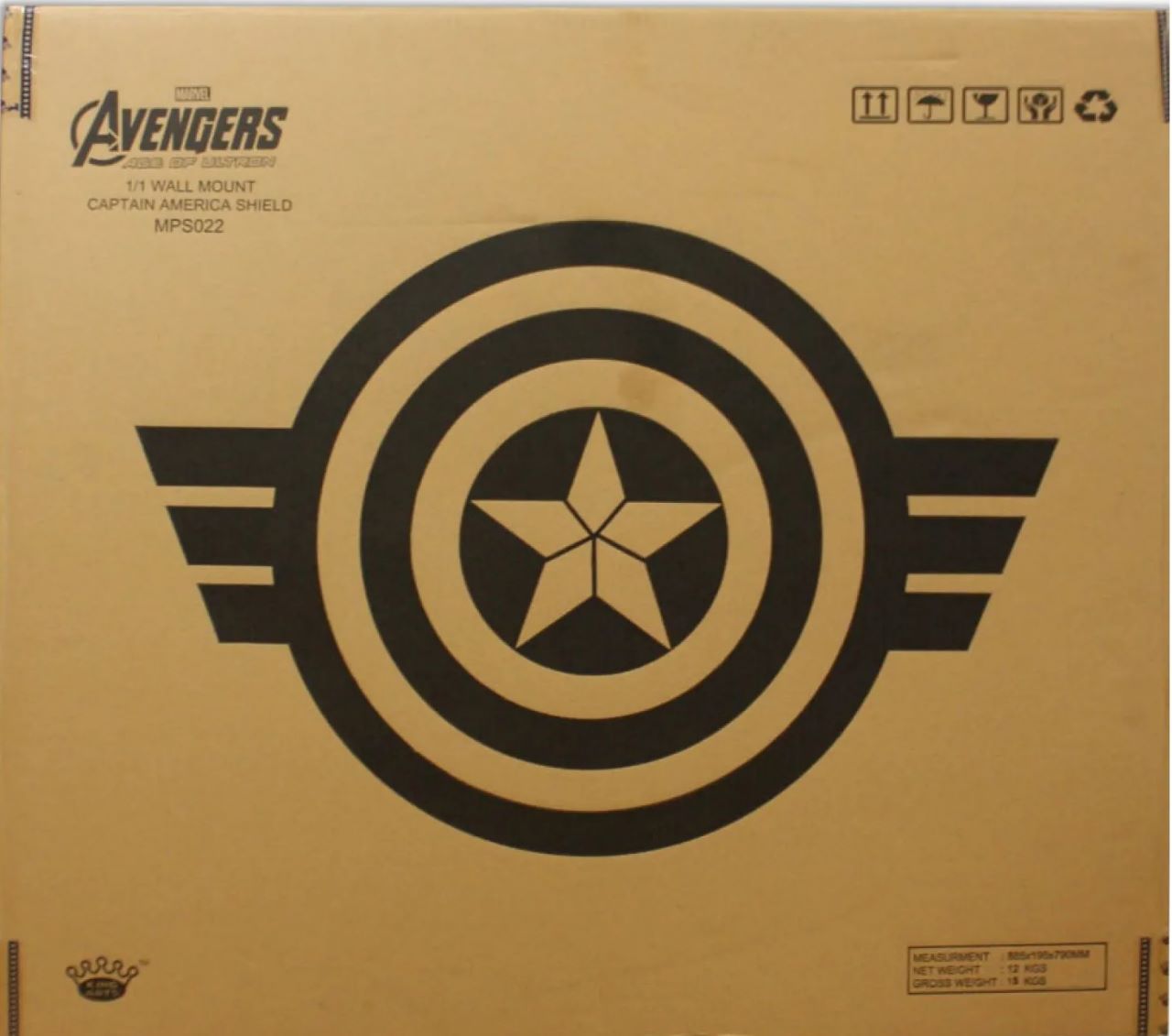 KING ARTS Avengers 2 Captain America Metal Shield Hang Wall 1/1 - MPS022 - Anotoys Collectibles