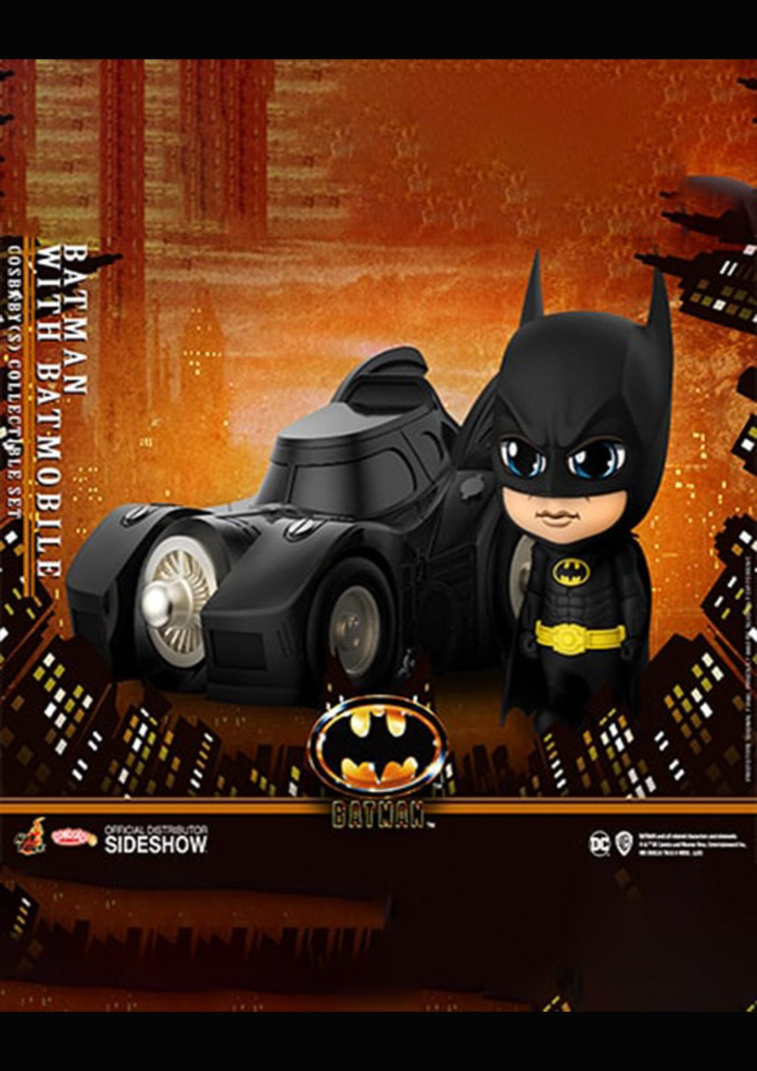 COSBABY BATMAN (1989) - BATMAN WITH BATMOBILE COLLECTIBLE SET - COSB710 - Anotoys Collectibles