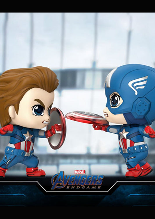 COSBABY CAPTAIN AMERICA VS CAPTAIN AMERICA BOBBLE-HEAD COLLECTIBLE SET - COSB658 - Anotoys Collectibles