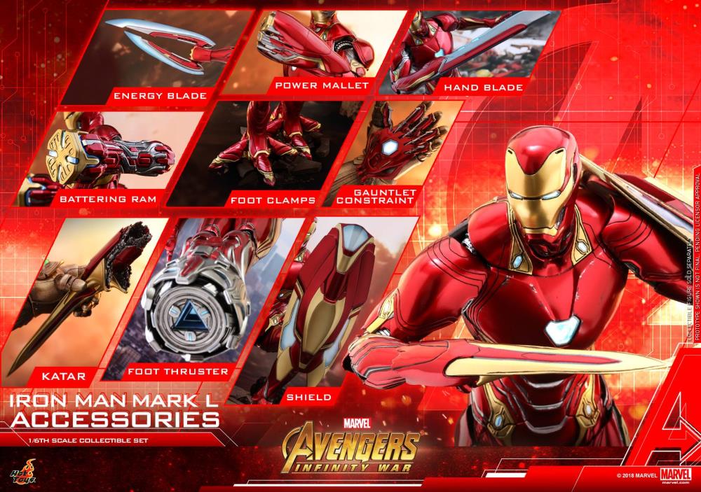 HOT TOYS MARVEL AVENGERS INFINITY WAR IRON MAN MARK L - MARK 50 ACCESSORIES COLLECTIBLE SET 1/6 - ACS004 - Anotoys Collectibles