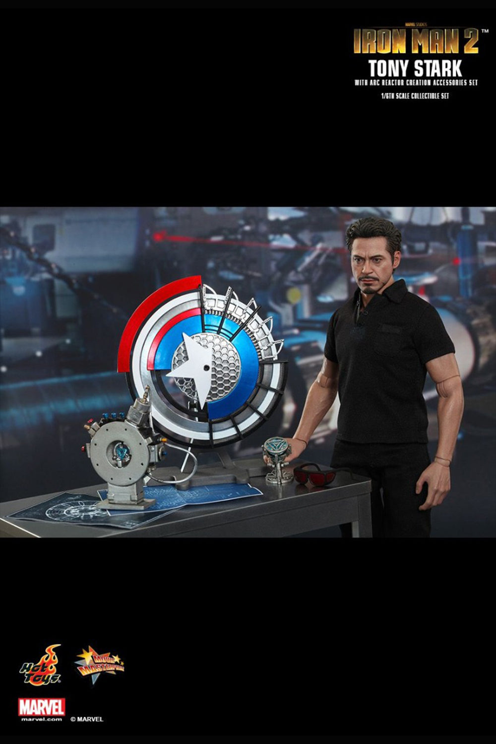 HOT TOYS MARVEL IRON MAN 2: TONY STARK WITH ARC REACTOR - MMS273 - Anotoys Collectibles