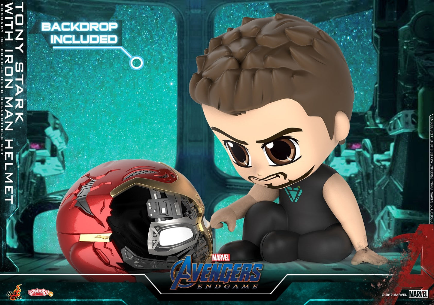 TONY STARK WITH IRON MAN HELMET
