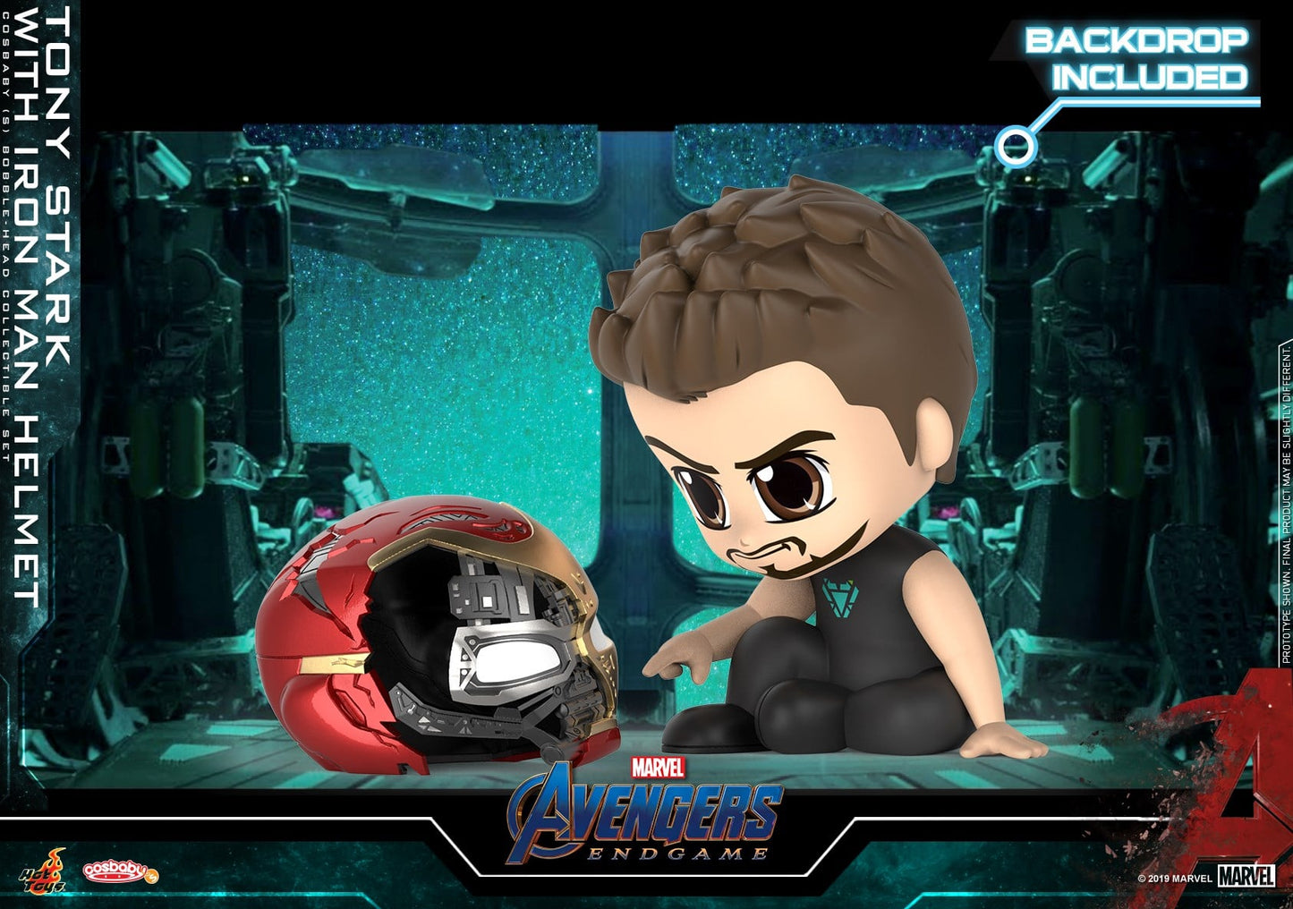 TONY STARK WITH IRON MAN HELMET