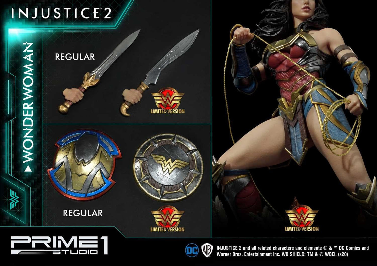PRIME 1 STUDIO INJUSTICE 2 WONDER WOMAN LM VERSION 1/4 PMDCIJ-06LM - Anotoys Collectibles