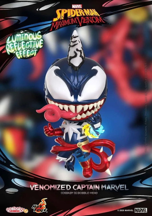 COSBABY VENOMIZED CAPTAIN MARVEL BOBBLE-HEAD COSB767 - Anotoys Collectibles