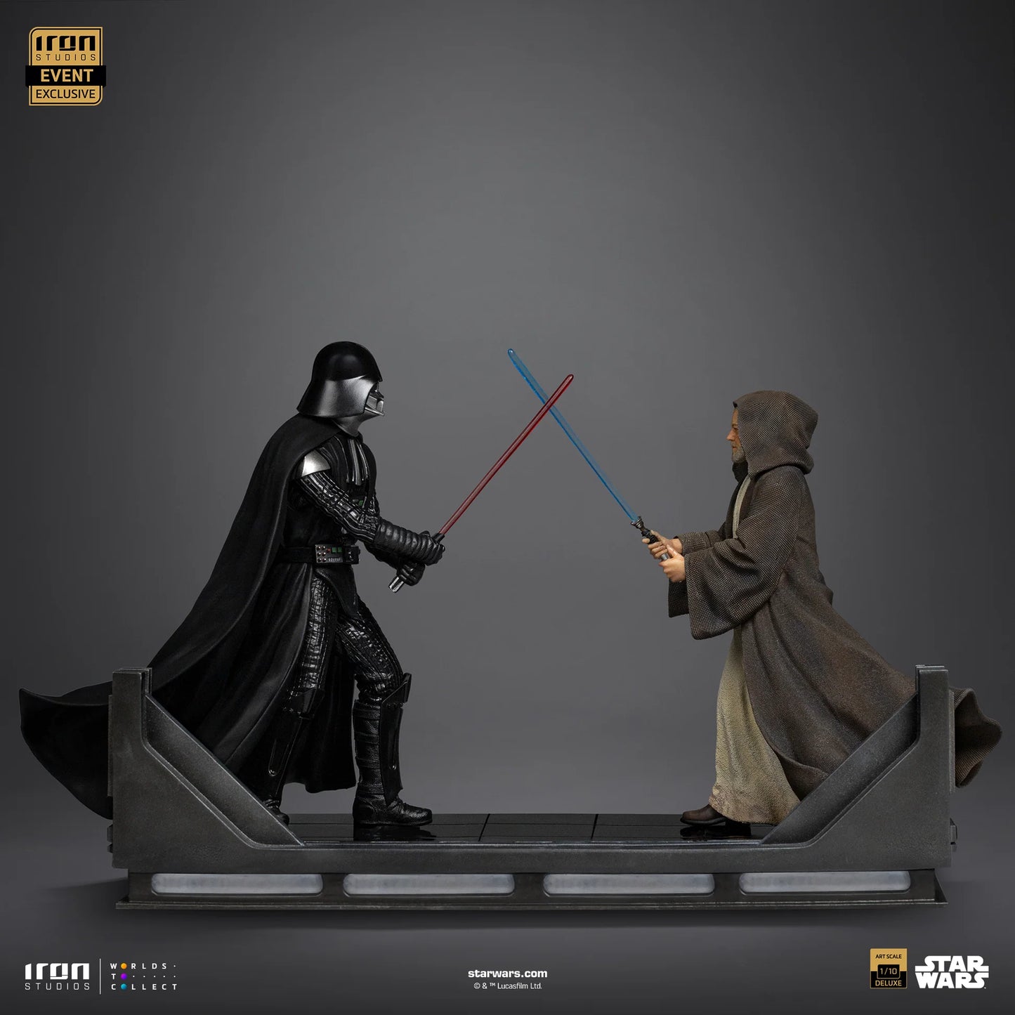 IRON STUDIOS - STAR WARS - DARTH VADER VS OBI-WAN KENOBI ART SCALE 1/10 - LUCSWR123325-10 - Anotoys Collectibles
