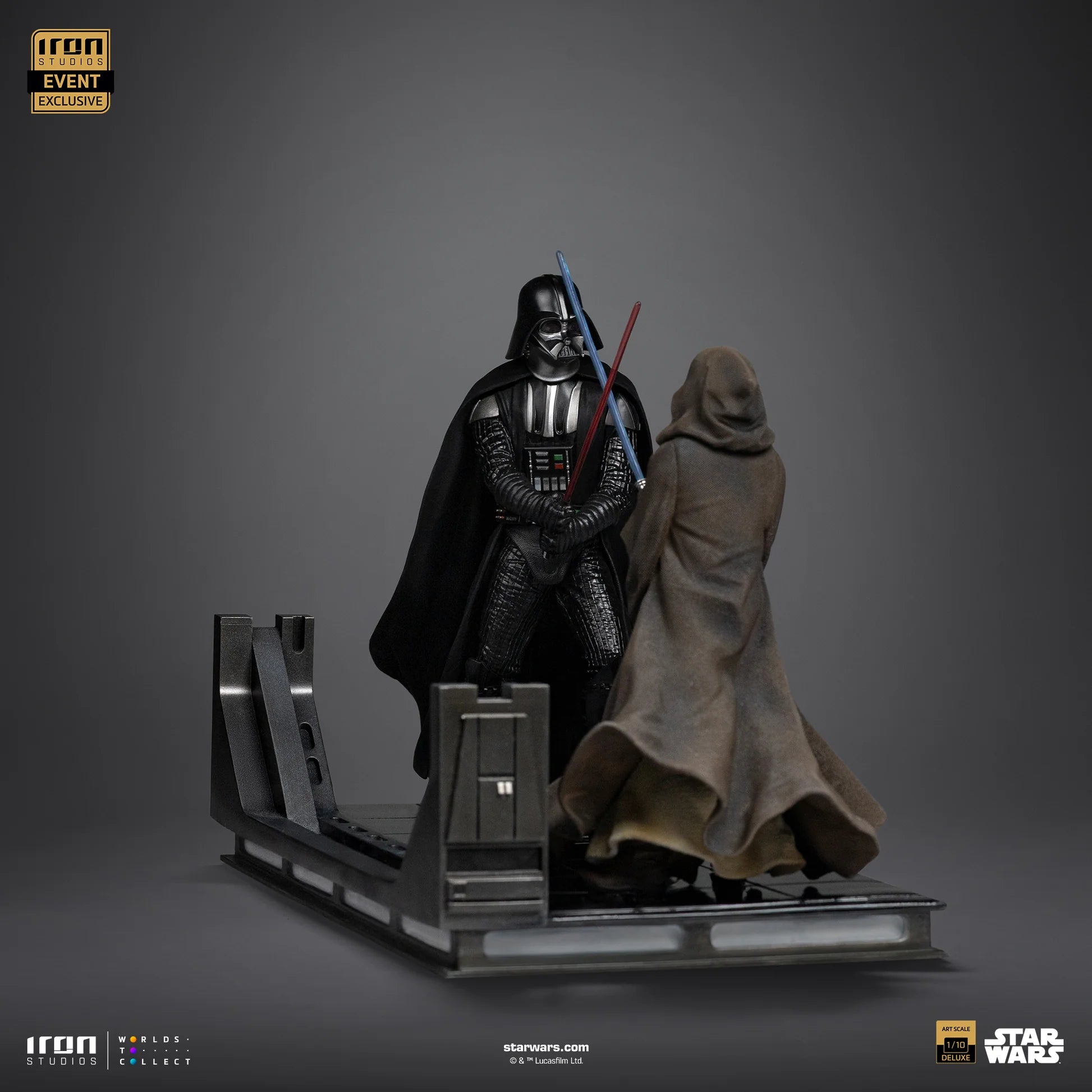 IRON STUDIOS - STAR WARS - DARTH VADER VS OBI-WAN KENOBI ART SCALE 1/10 - LUCSWR123325-10 - Anotoys Collectibles