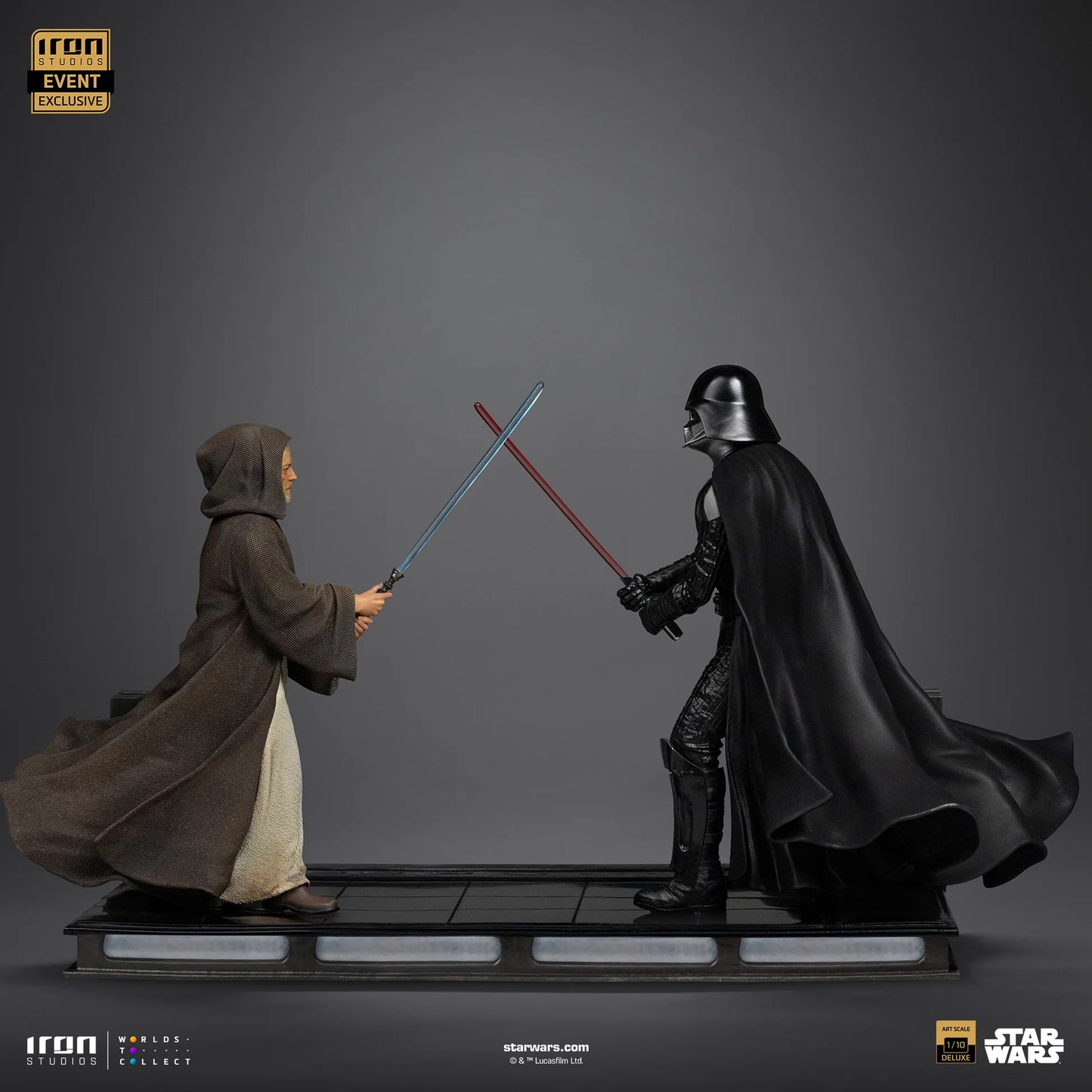IRON STUDIOS - STAR WARS - DARTH VADER VS OBI-WAN KENOBI ART SCALE 1/10 - LUCSWR123325-10 - Anotoys Collectibles