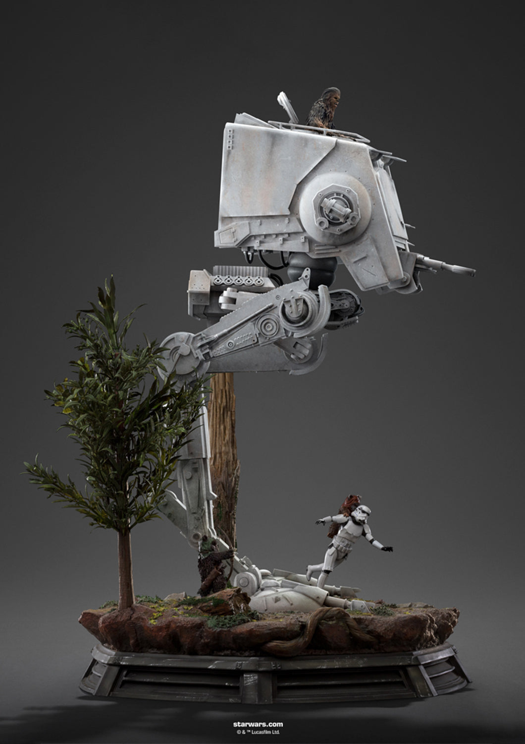 IRON STUDIOS AT-ST AND CHEWBACCA STAR WARS 1/20 DEMI ART SCALE