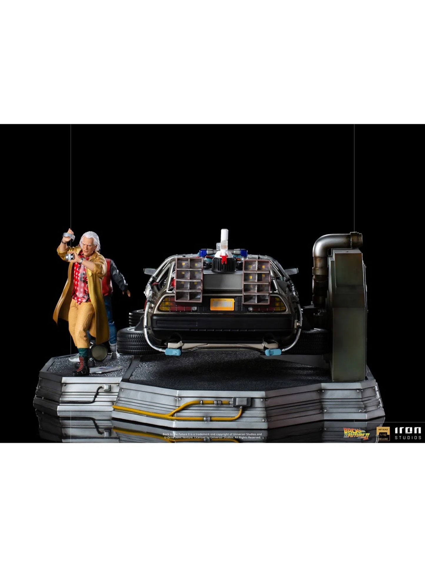 IRON STUDIOS DELOREAN FULL SET DELUXE ‚ BACK TO THE FUTURE PART II ART SCALE 1/10 -  UNBTTF51021-10 - Anotoys Collectibles