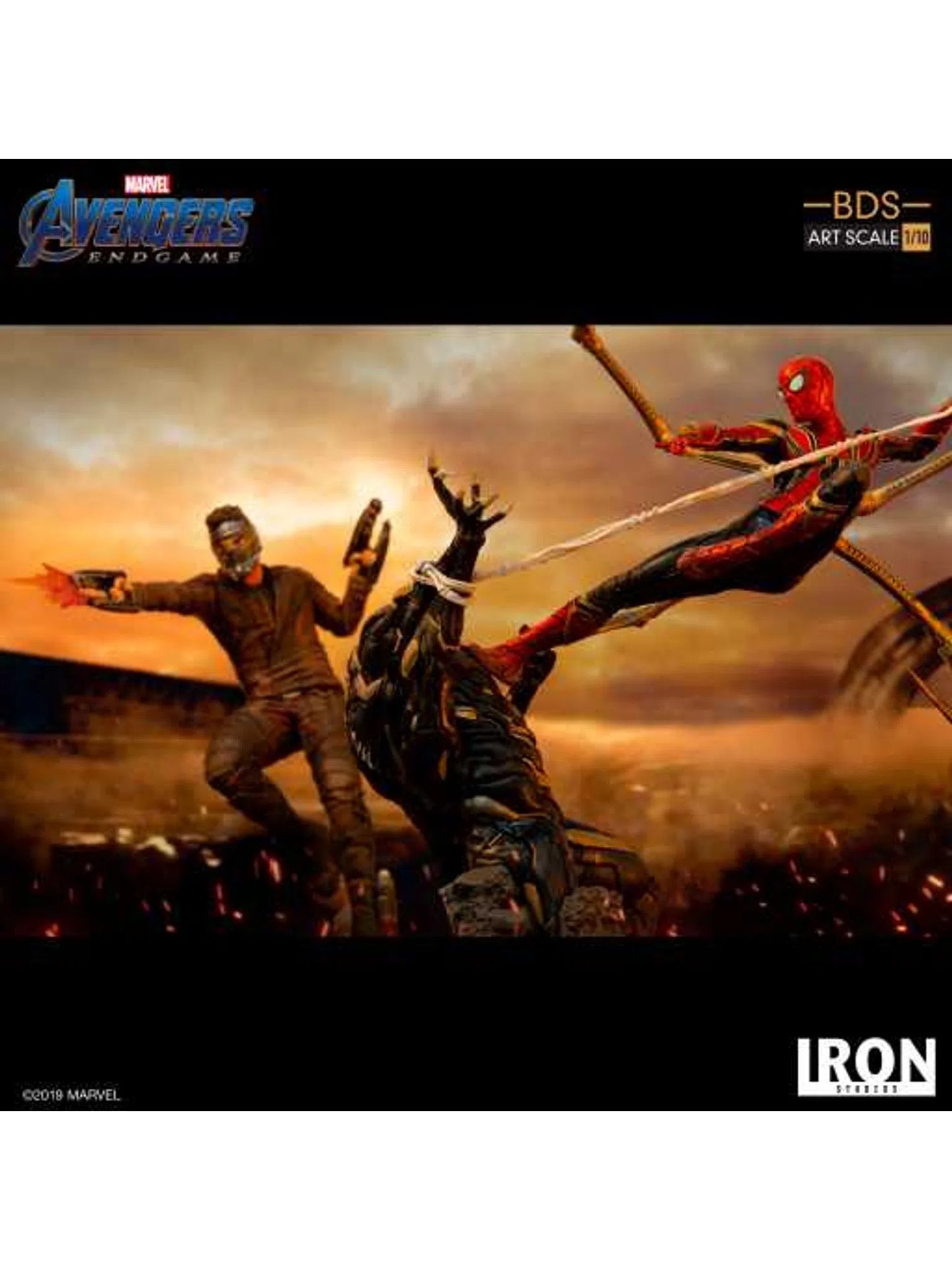 IRON STUDIOS AVENGERS ENDGAME IRON SPIDER VS OUTRIDER BDS ART SCALE 1/10 MARCAS19019-10 - Anotoys Collectibles