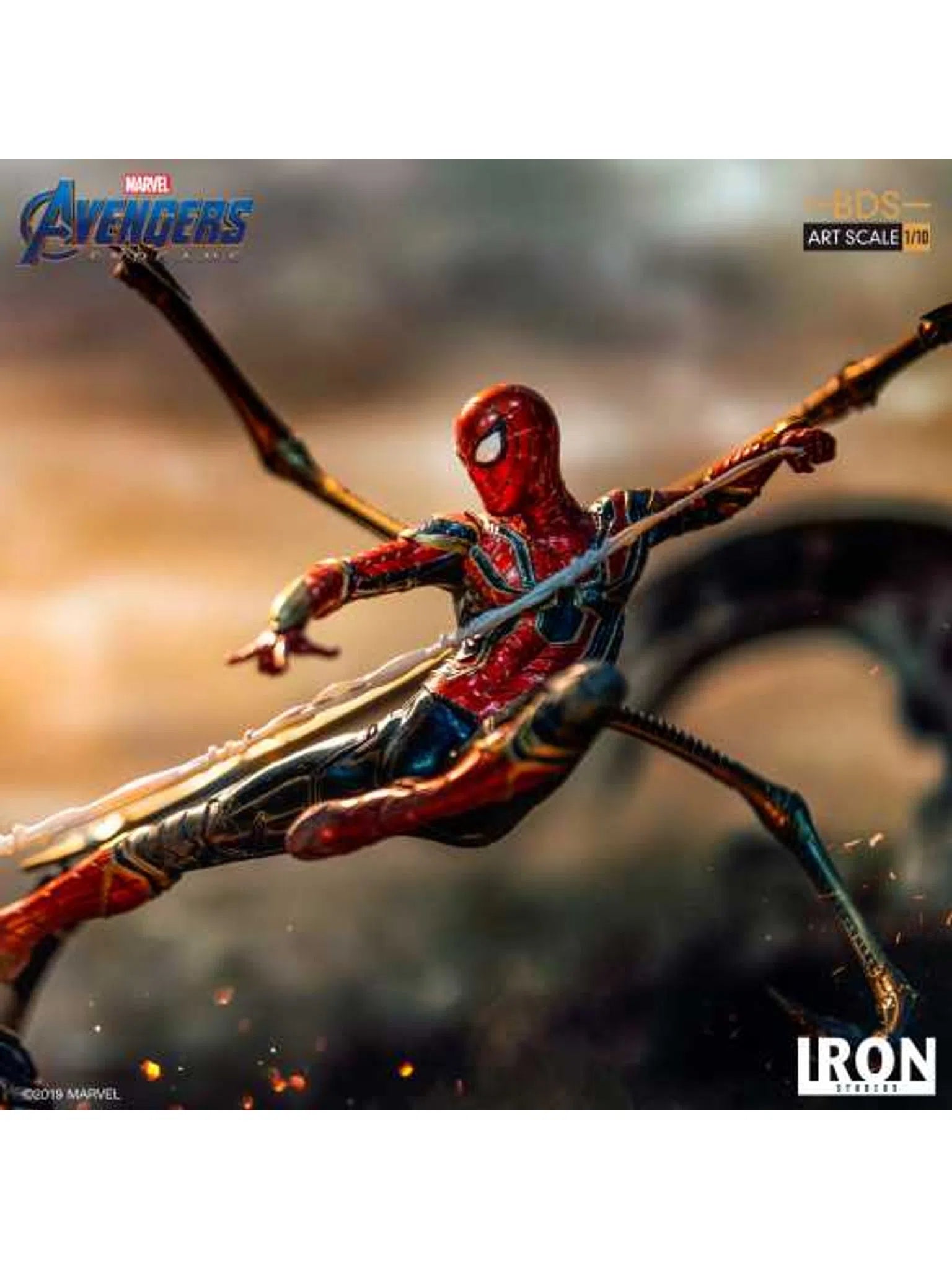 IRON STUDIOS AVENGERS ENDGAME IRON SPIDER VS OUTRIDER BDS ART SCALE 1/10 MARCAS19019-10 - Anotoys Collectibles