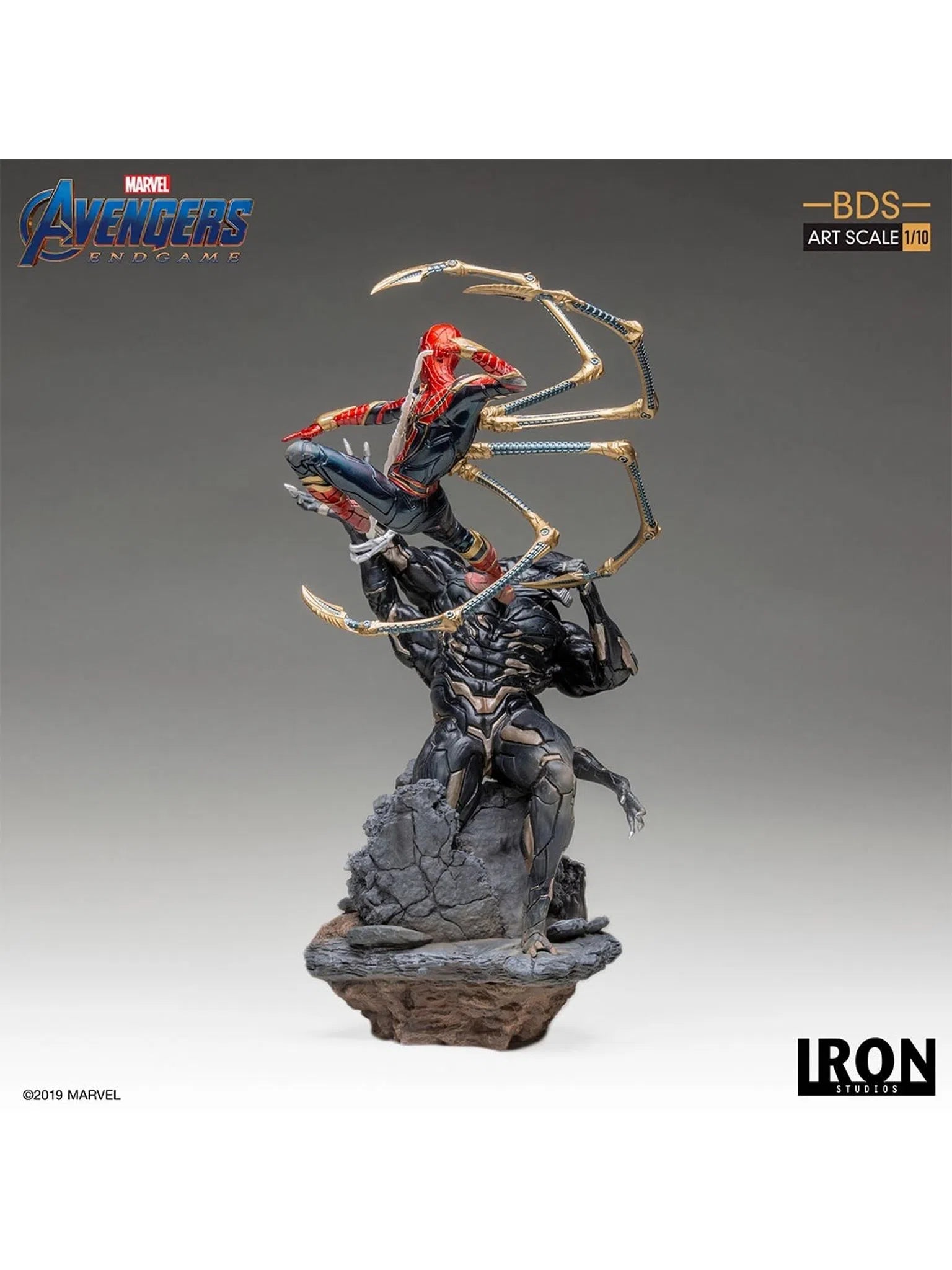 IRON STUDIOS AVENGERS ENDGAME IRON SPIDER VS OUTRIDER BDS ART SCALE 1/10 MARCAS19019-10 - Anotoys Collectibles