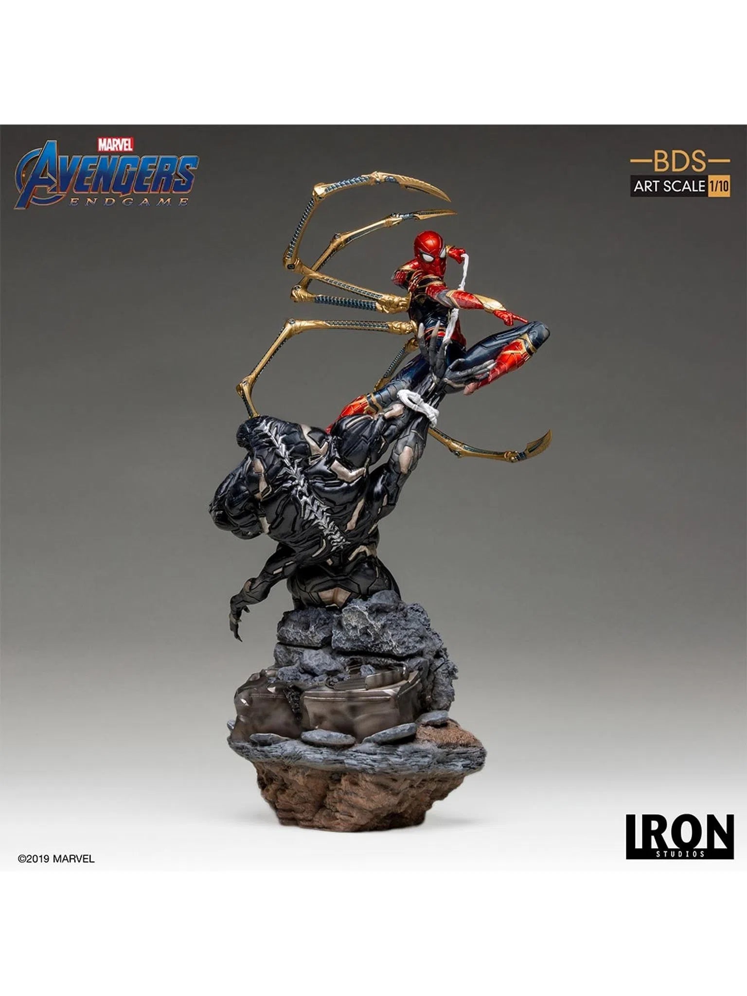 IRON STUDIOS AVENGERS ENDGAME IRON SPIDER VS OUTRIDER BDS ART SCALE 1/10 MARCAS19019-10 - Anotoys Collectibles