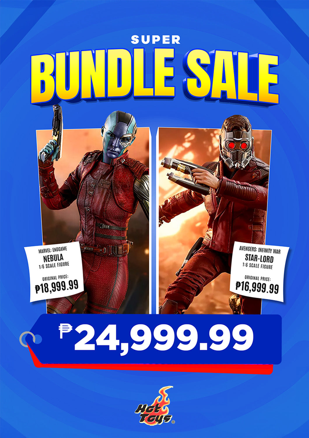 BUNDLE: Hot Toys Avengers: Infinity War Star-Lord + Nebula