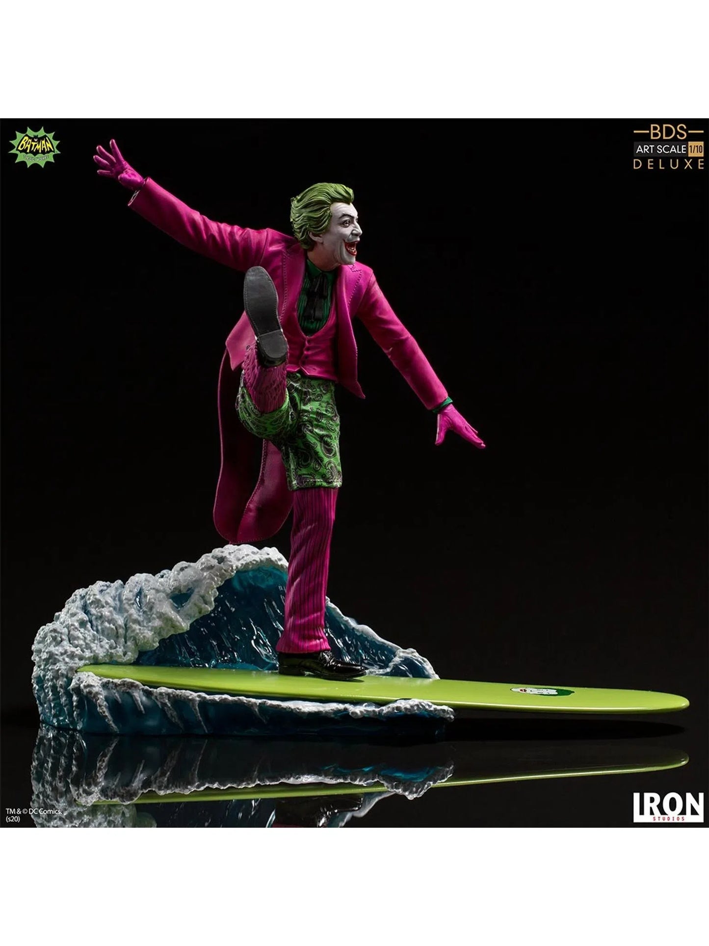 IRON STUDIOS DC BATMAN 66 THE JOKER DELUXE BDS ART SCALE 1/10 SCALE STATUE BATM6631720-10 - Anotoys Collectibles