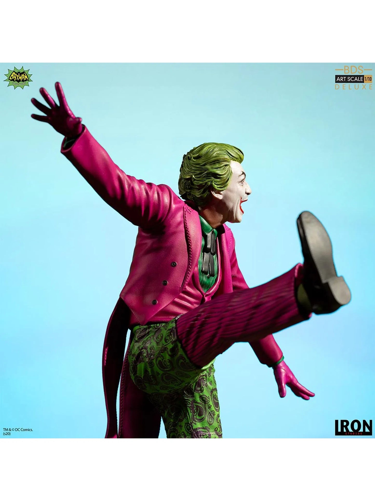 IRON STUDIOS DC BATMAN 66 THE JOKER DELUXE BDS ART SCALE 1/10 SCALE STATUE BATM6631720-10 - Anotoys Collectibles