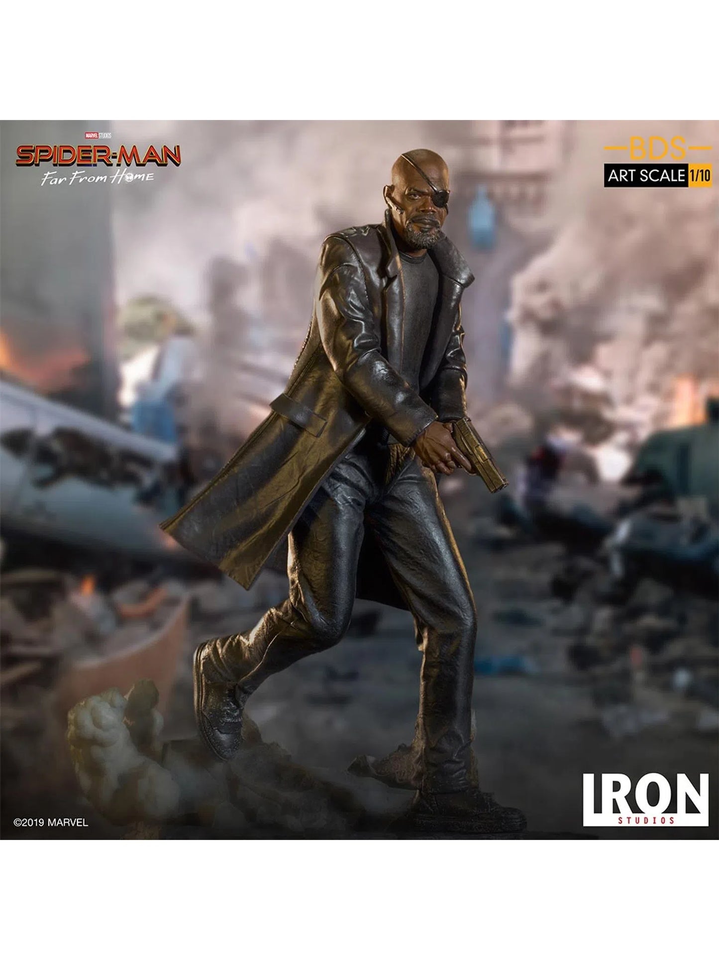 IRON STUDIOS SPIDER MAN FAR FROM HOME NICK FURY 1/10 MARCAS23119-10 - Anotoys Collectibles