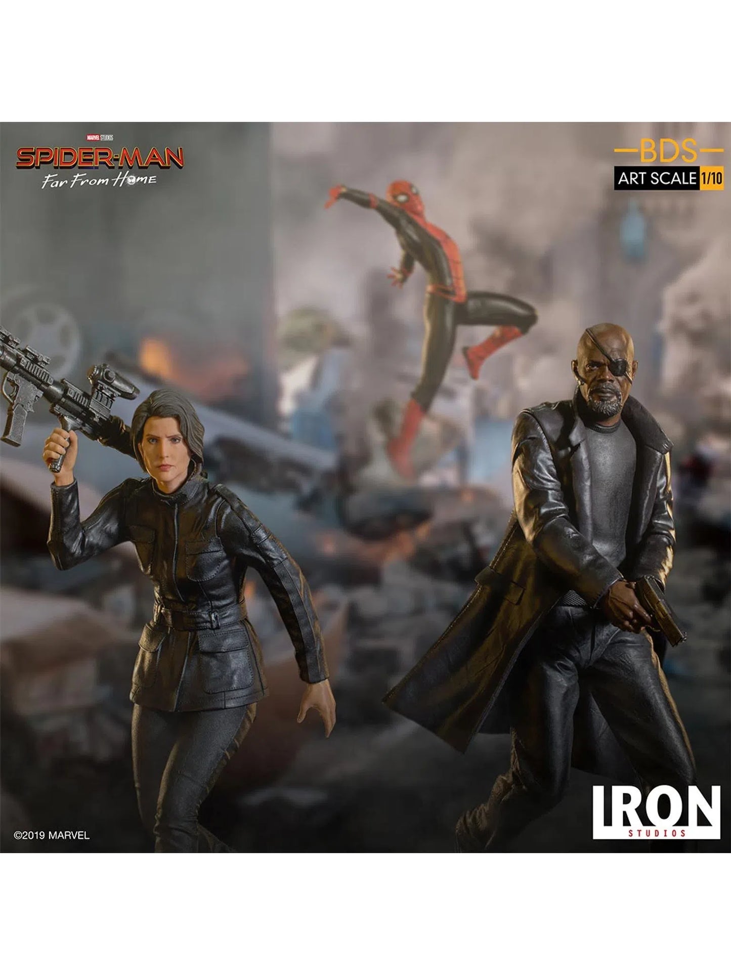 IRON STUDIOS SPIDER MAN FAR FROM HOME NICK FURY 1/10 MARCAS23119-10 - Anotoys Collectibles