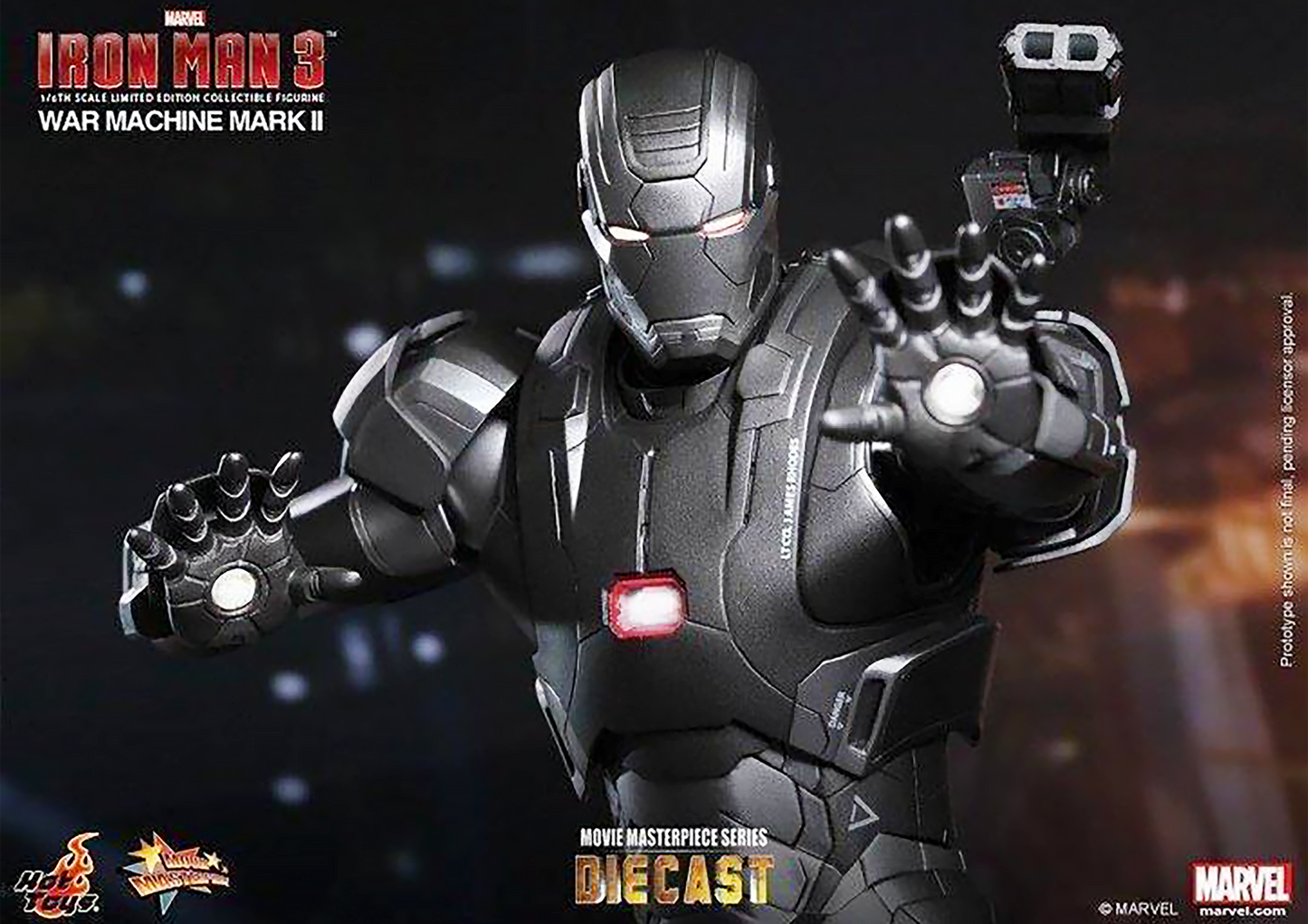 HOT TOYS MARVEL IRON MAN 3: WAR MACHINE MARK II DIECAST SERIES 1/6 SCALE - MS198-D03 M - Anotoys Collectibles