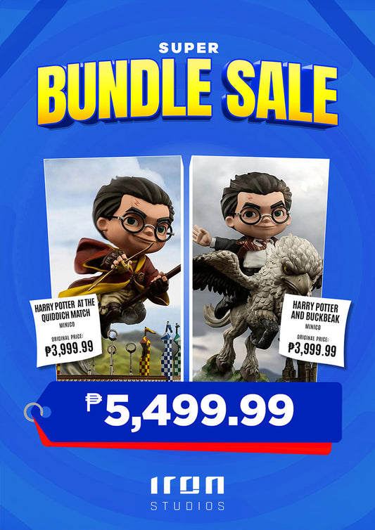 BUNDLE: Iron Studios Minico Harry Potter and Buckbeak + Harry Potter at the Quidditch Match