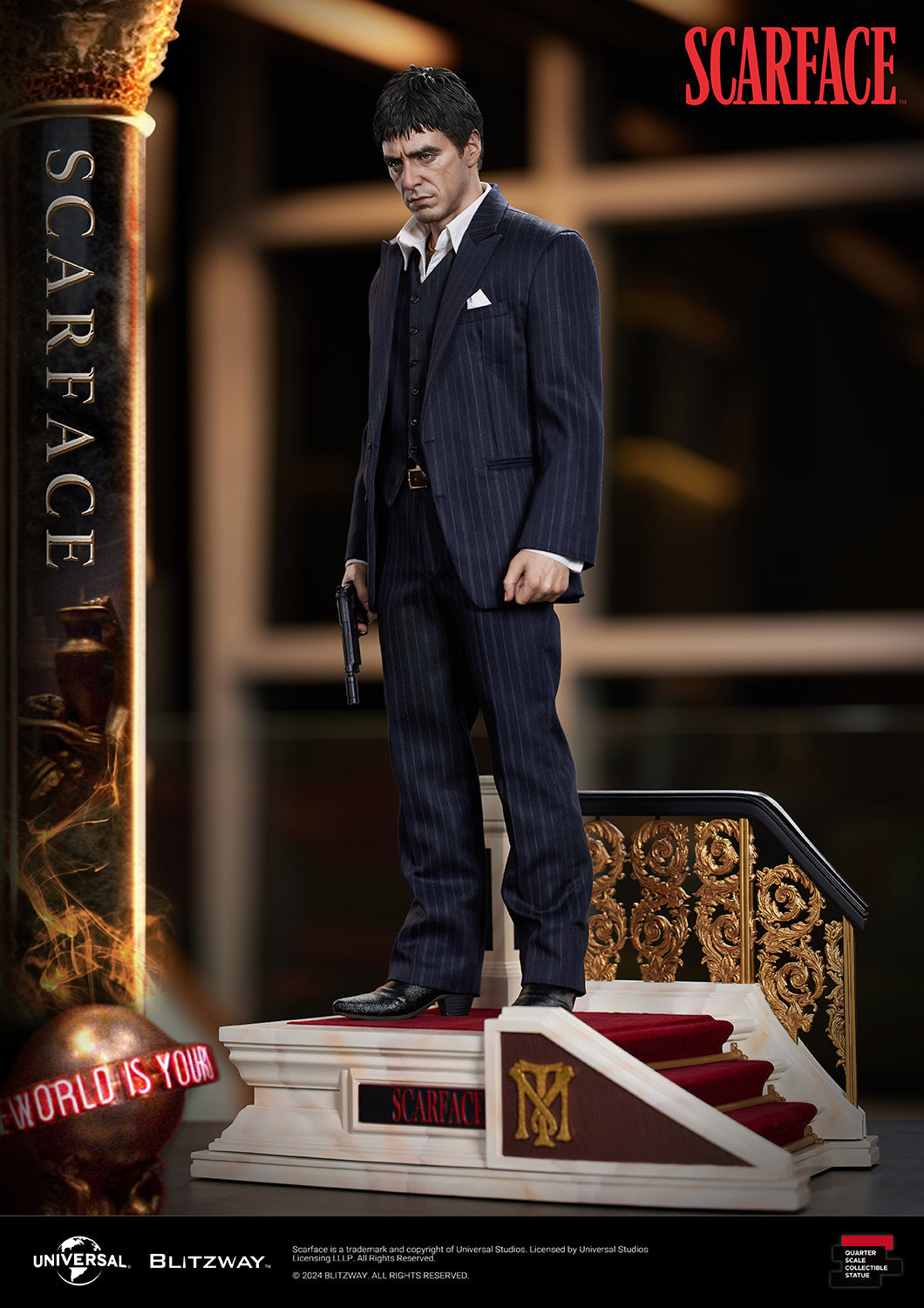 BLITZWAY SCARFACE STANDARD VERSION 1/4 SCALE STATUE (PRE-ORDER) - Anotoys Collectibles