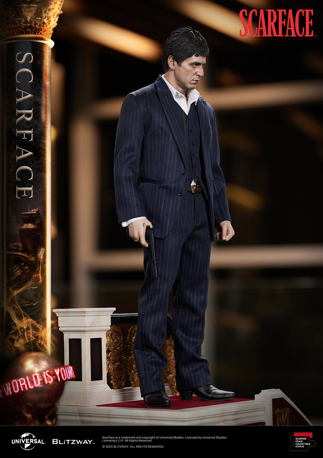 BLITZWAY SCARFACE STANDARD VERSION 1/4 SCALE STATUE (PRE-ORDER) - Anotoys Collectibles